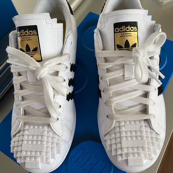 Superstar Lego Adidas Shell Tops, Size- Men 7.5, Color- Lego Theme/White/Black - Picture 4 of 7